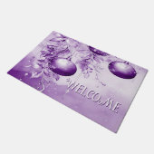 Paillasson Ornements violets Matelas de Noël (Incliné)