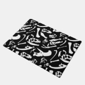 Paillasson Os de dinosaure (Noir) (Incliné)