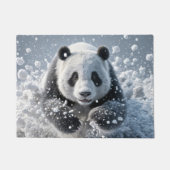 Paillasson Ours De Panda Courir Dans La Neige (Devant)