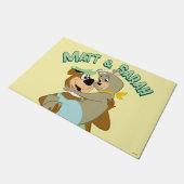 Paillasson Ours de Yogi portant un ours de Cindy (Incliné)