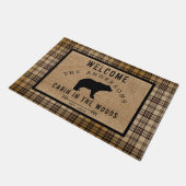 Paillasson Ours Plaid Rustique Perdu Bienvenue Cabine Woods (Incliné)