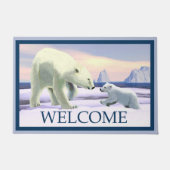 Paillasson Ours polaire - Mama Nez Meilleur - Bienvenue (Devant)