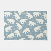Paillasson Ours polaires d'hiver sans couture motif + vos idé (Devant)