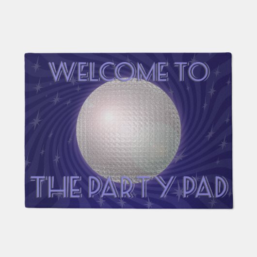 Paillasson Pad Fun Novelle Disco Ball Fiesta Slogan (Devant)