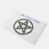Paillasson Pagan Blessé Holiday Yule Wreath Pentacle (Incliné)