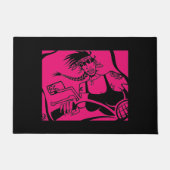 Paillasson Paillasse noire rose noire (Devant)