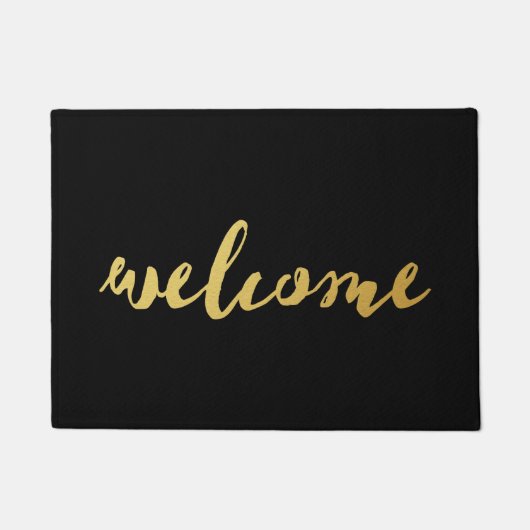 Paillasson Paillon d'or et noir de bienvenue (Devant)