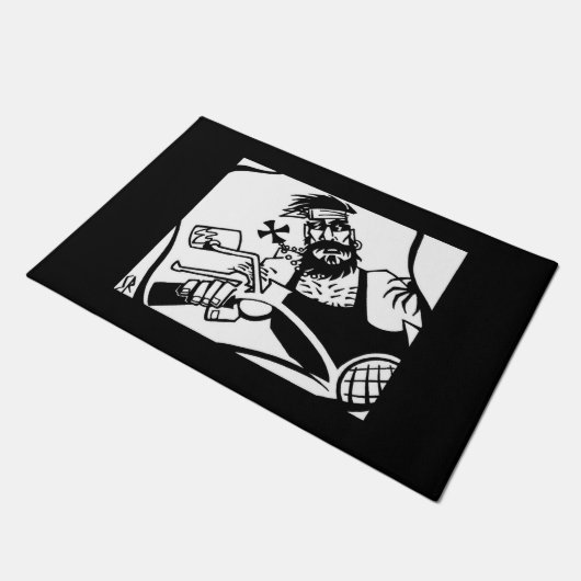 Paillasson Paillon noir Biker Bro (Incliné)