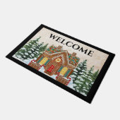 Paillasson Pain d'épice Maison porte de Noël (Incliné)