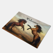 Paillasson paire de chevaux sauvages (Incliné)