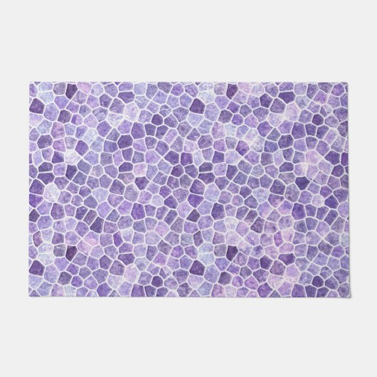 Paillasson Pale Lilas Et Violet Pavé Patchwork Terrazo Pa (Devant)