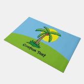 Paillasson Palm Tree Dessin de porte (Incliné)