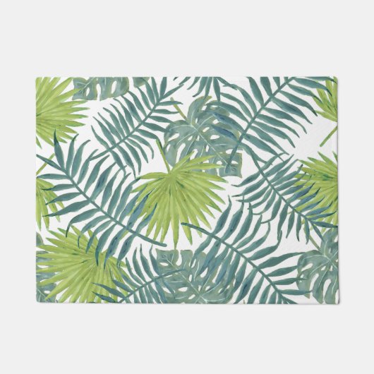 Paillasson Palm Tree Fronds Peinture hawaïenne (Devant)