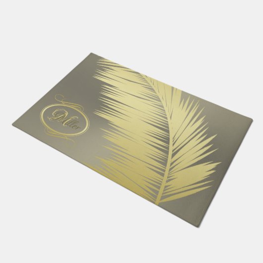 Paillasson Palm Tropical d'or feuille (Incliné)