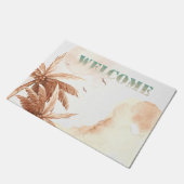 Paillasson Palmes tropicales rustiques Bienvenue (Incliné)