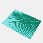 Paillasson Palmette - turquoise et aqua (Incliné)