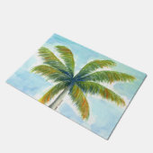 Paillasson Palmier Tropical Beach par beau temps (Incliné)