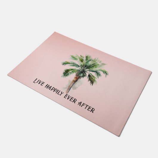 Paillasson Palmier Tropical Rose-Brut (Incliné)