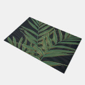 Paillasson Palmier Vert Feuille Gold Strokes Gris Design (Incliné)