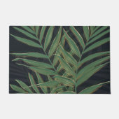 Paillasson Palmier Vert Feuille Gold Strokes Gris Design (Devant)