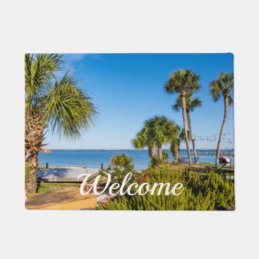 Paillasson Palmiers Bayside Matin Welcome Doormat (Devant)