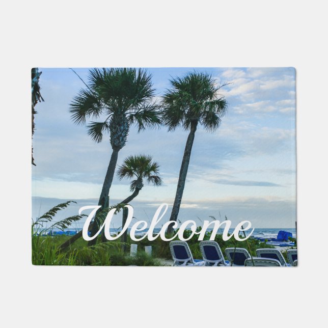 Paillasson Palmiers Crooked Welcome Doormat (Devant)