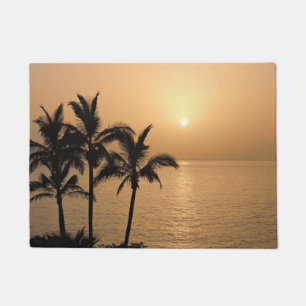 Paillasson Palmiers et coucher du soleil romantique