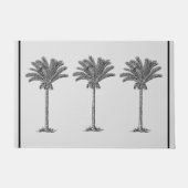 Paillasson Palmiers Tropical Simple Elegant Plage Noir (Devant)