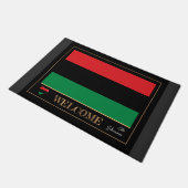 Paillasson Pan African Flag house mat & Unia Symbole / Bienve (Incliné)