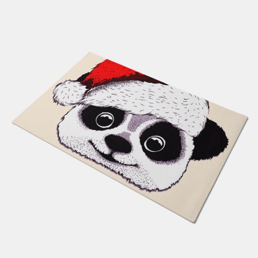 Paillasson panda mignon drôle dans Noël (Incliné)