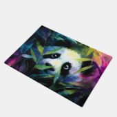 Paillasson Panda Peeking Bamboo Aquarelle (Incliné)