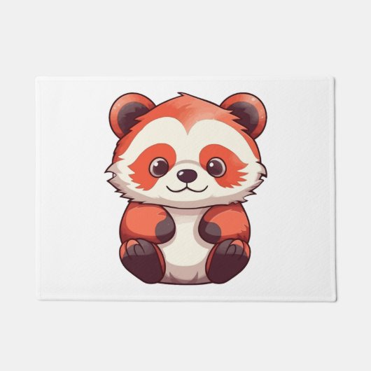 Paillasson Panda rouge mignonne (Devant)