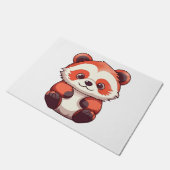 Paillasson Panda rouge mignonne (Incliné)
