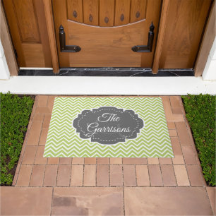 Paillasson Panier personnalisé Chevron Vert