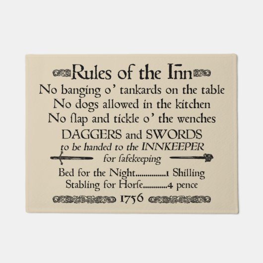 Paillasson Panneau d'auberge du XVIIIe siècle (Devant)