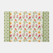 Paillasson Panneau Retro Pink Spring Birds (Devant)