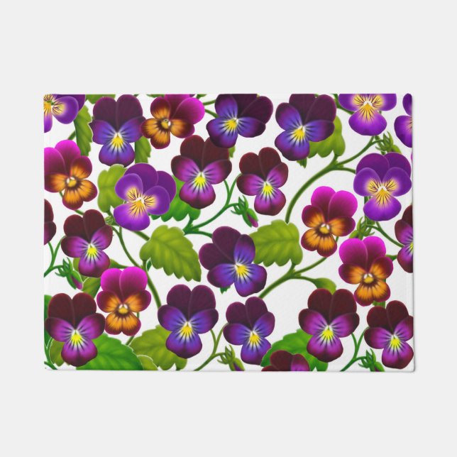 Paillasson Panseuse violette Jardin Pansy (Devant)