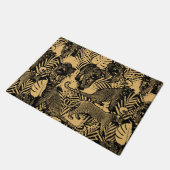 Paillasson Panthère exotique / Leopard noir et or (Incliné)