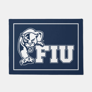 Paillasson Panthers de la FIU - Logo blanc