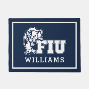 Paillasson Panthers de la FIU - Logo blanc