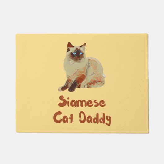 Paillasson Papa Chat Siamese (Devant)