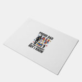 Paillasson Papa fier Autisme Garçon le plus dur Design Vector (Incliné)