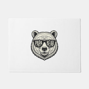 Paillasson Papa ours Lunettes de soleil Ours Tête Vector Desi