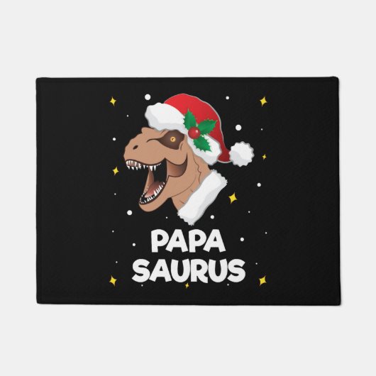 Paillasson Papasaurus Santa Claus Dinosaur Noël (Devant)
