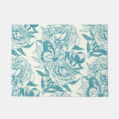 Paillasson Papier à peintres et papillons, lagon Bleu (Devant)