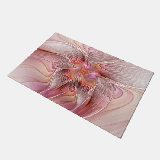 Paillasson Papillon Abstrait coloré Imaginaire Fractal Art (Incliné)