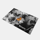 Paillasson Papillon Américain Lady Sur Le Mat De Porte En Fle (Incliné)