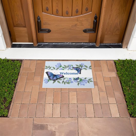 Paillasson Papillon bleu