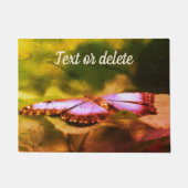 Paillasson Papillon bleu Nature Abstraite Personnalisée (Devant)