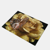 Paillasson Papillon de chien Rose d'or (Incliné)